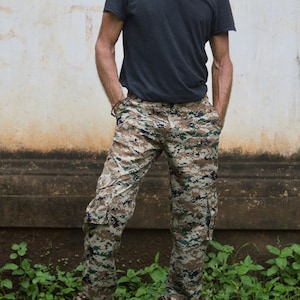 Combat pants Camo cargo pants Men Cargo Pants Alternative clothing Punk pants Rave pants Hippie pants Pocket pants men