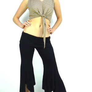 GURU SHOP Leggings Donna Psytrance In Cotone Con Stampa Loto - Yoga E Festival, Taglia S (36)