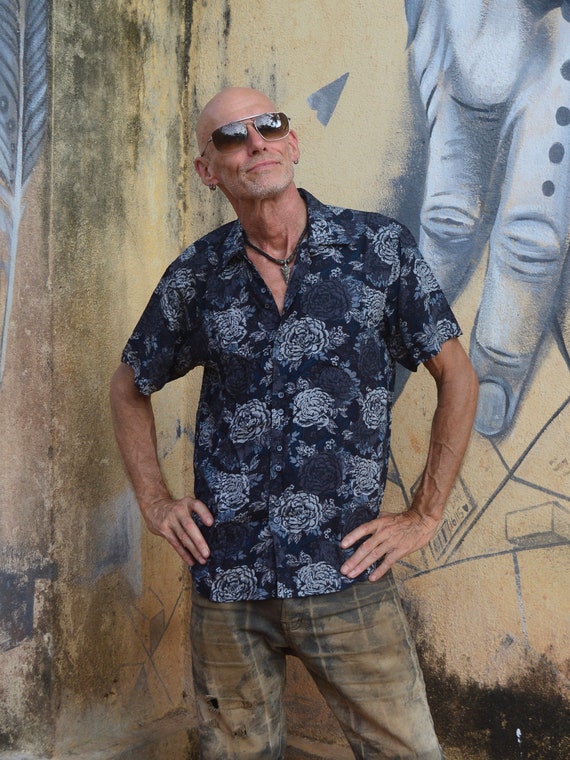 Mens Patterned Shirt Hippie Clothes Hippie Shirt Psychedelic Shirt