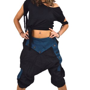 Drop crotch shorts Alternative clothing Psy trance clothing Post apocalyptic Tribal fusion Psy trance shorts Baggy festival shorts image 4