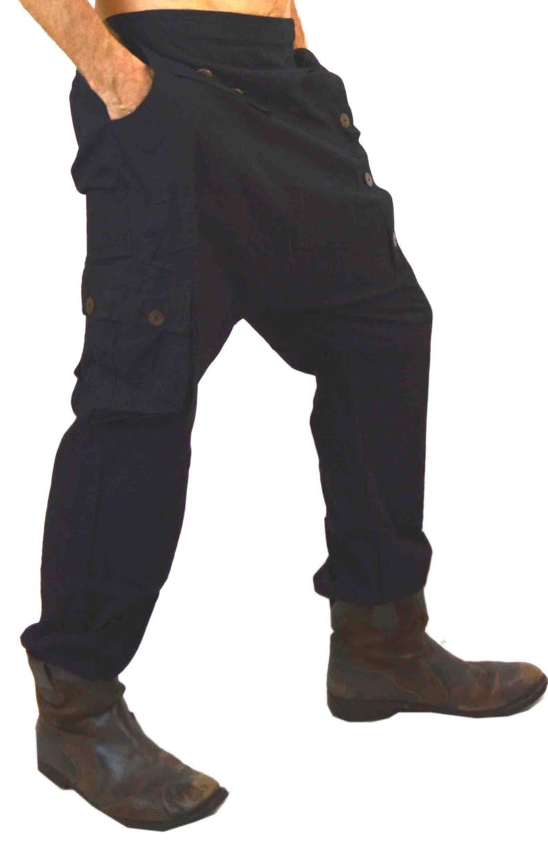 Drop Crotch Pants Men Cargo Pants Alternative Clothing Mens | Etsy