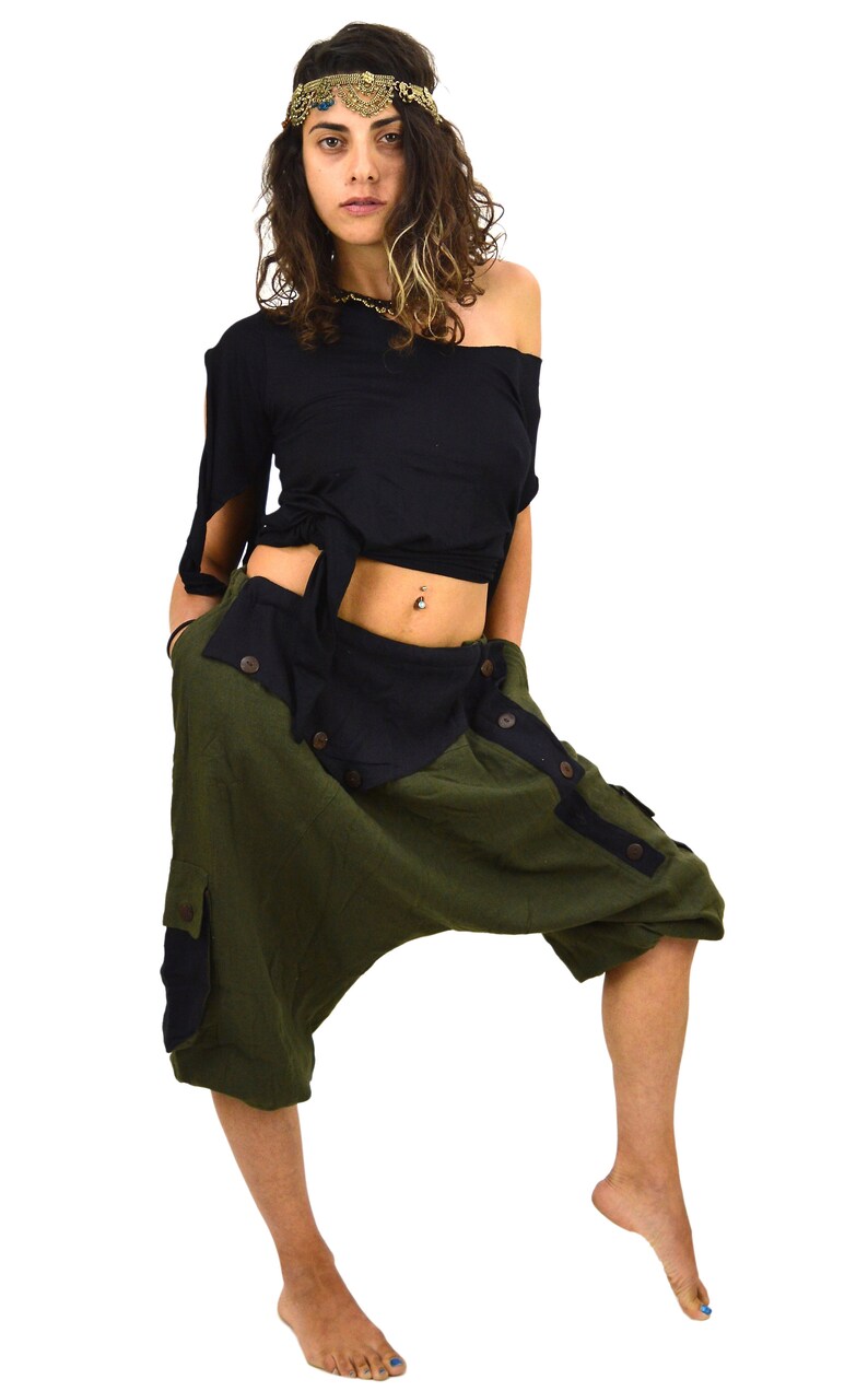 Drop Crotch Shorts Alternative Clothing Psy Trance Clothing Etsy