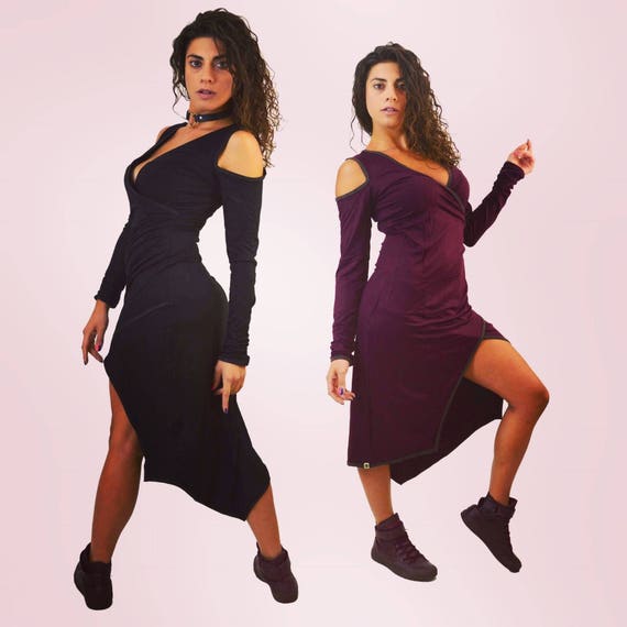 Evening dress Pixie dress Alternative clothing Cold shoulder dress Medieval dress Pixie clothing Gothic dress Gothic clothing