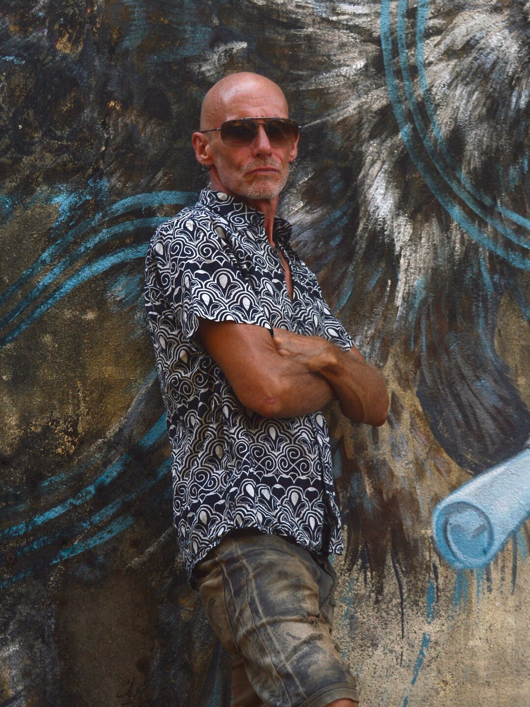 Jungle Hippie Psychedelic Trippy Men's Golf Shirts main image 0