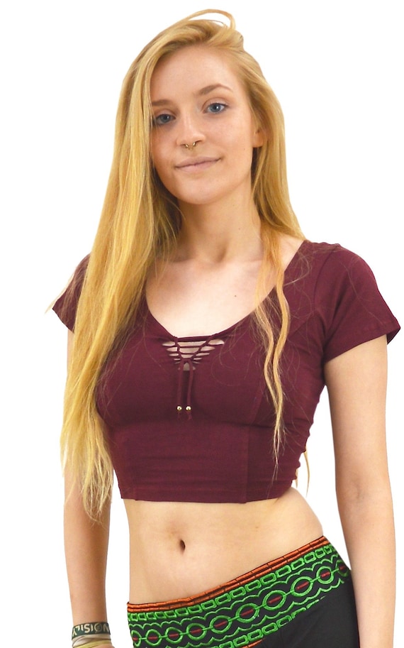 Lehenga blouse Sari top Bralette Alternative clothing Pixie clothing Bustier Steampunk top Gypsy crop top Belly top Tribal Clothing