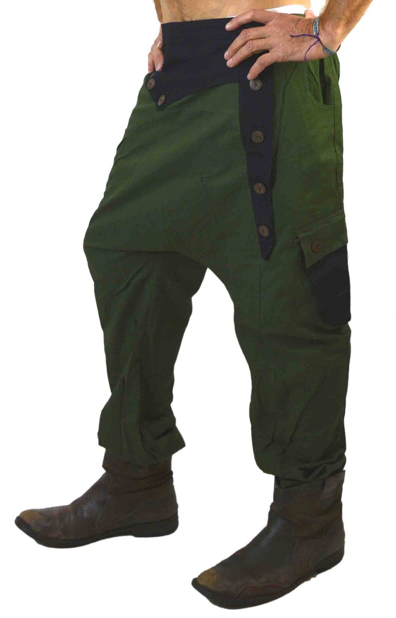 Drop Crotch Pants Men Cargo Pants Alternative Clothing Mens | Etsy
