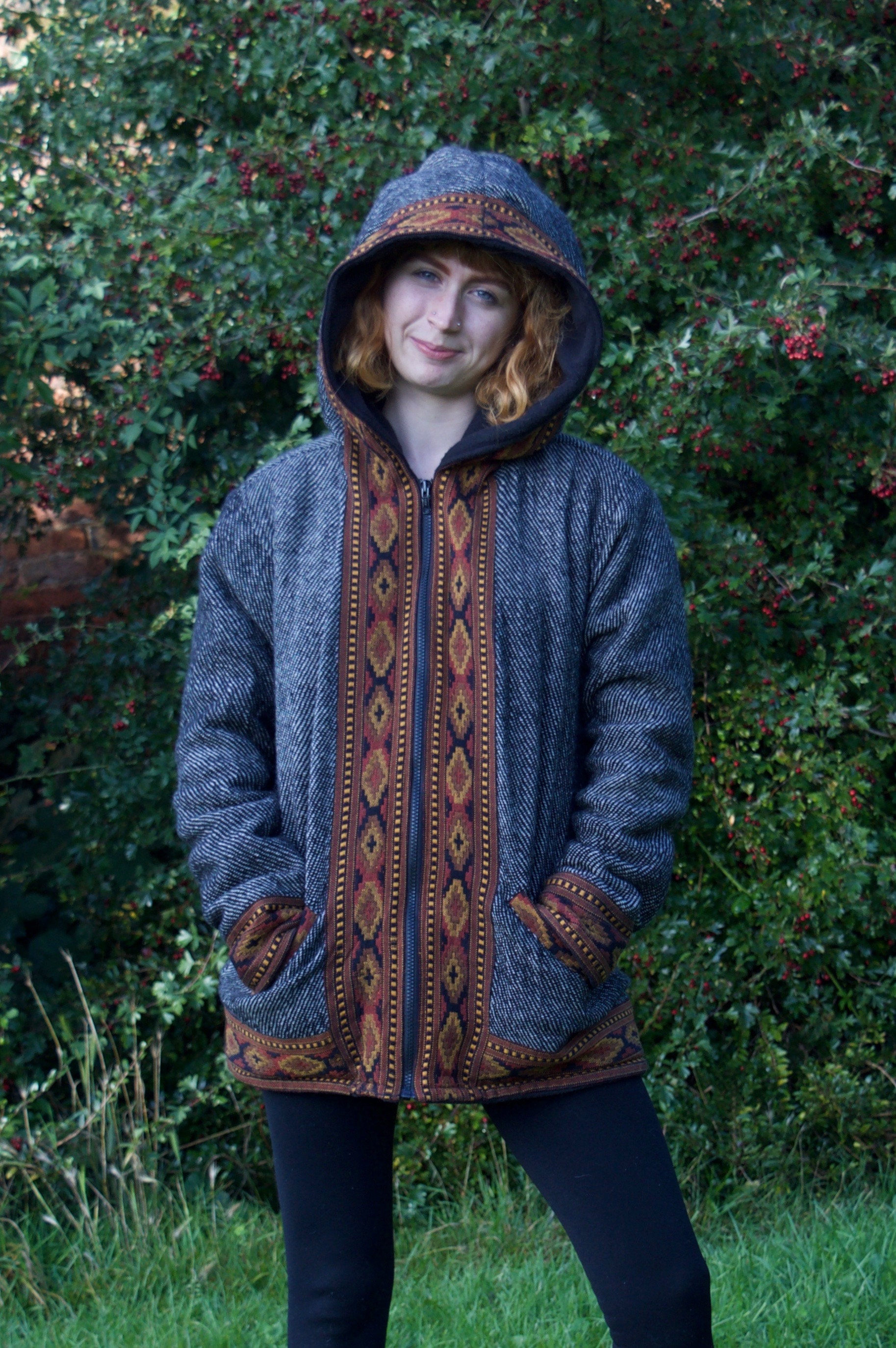 Ethnic jacket Tribal hoodie Christmas gift Festival coat | Etsy