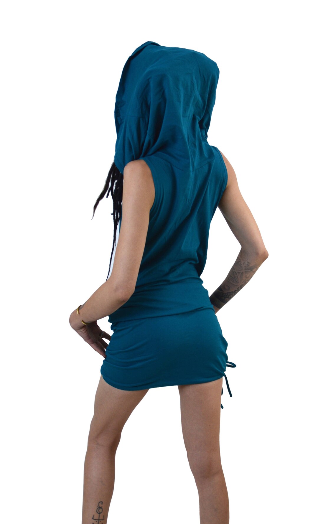 Pixie dress Alternative clothing Hooded tunic Psytrance | Etsy