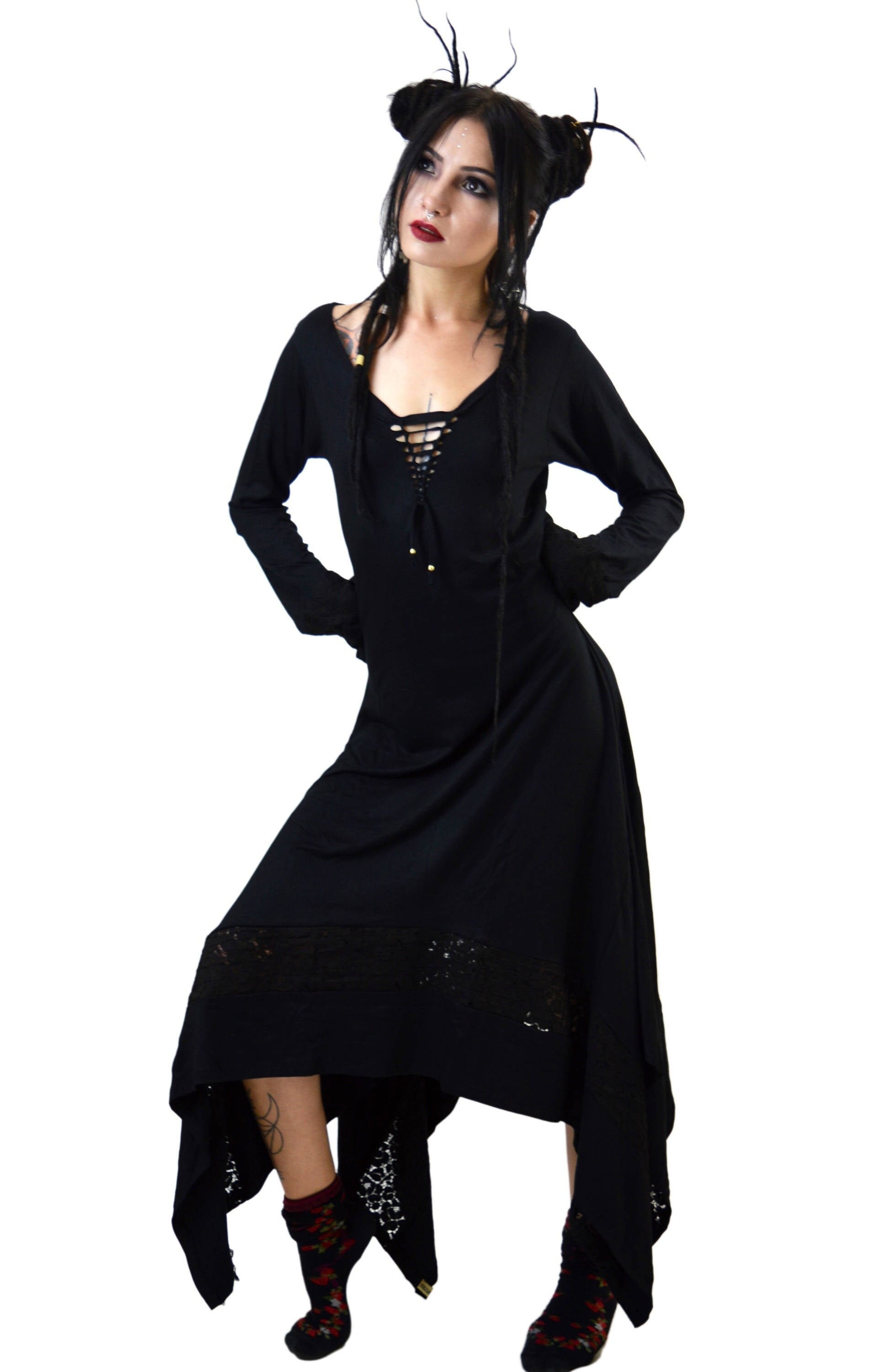 Gotische Pagan kleding middeleeuwse jurk - Etsy België