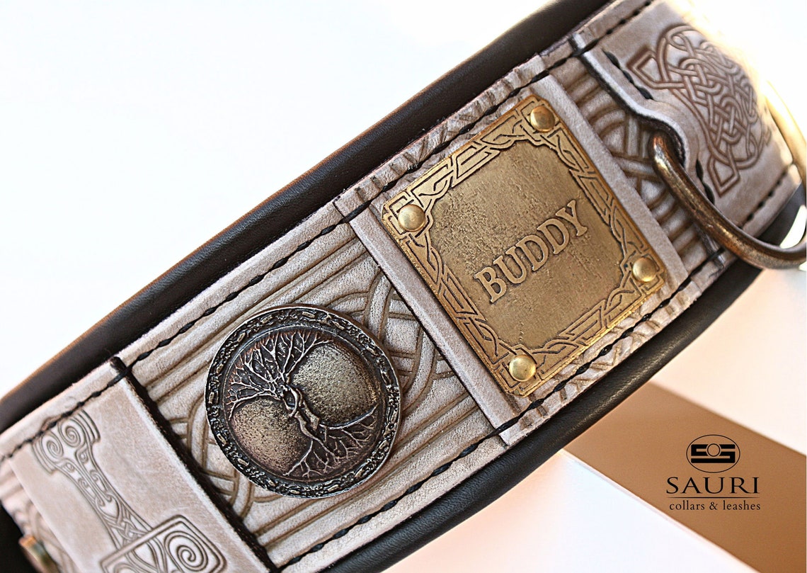Big Dog Collar THOR Wide Leather Dog Collar Custom Dog Etsy