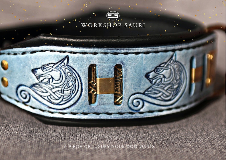 FENRIR Wolf Themed Dog Collar Designer Dog Collar With Etsy