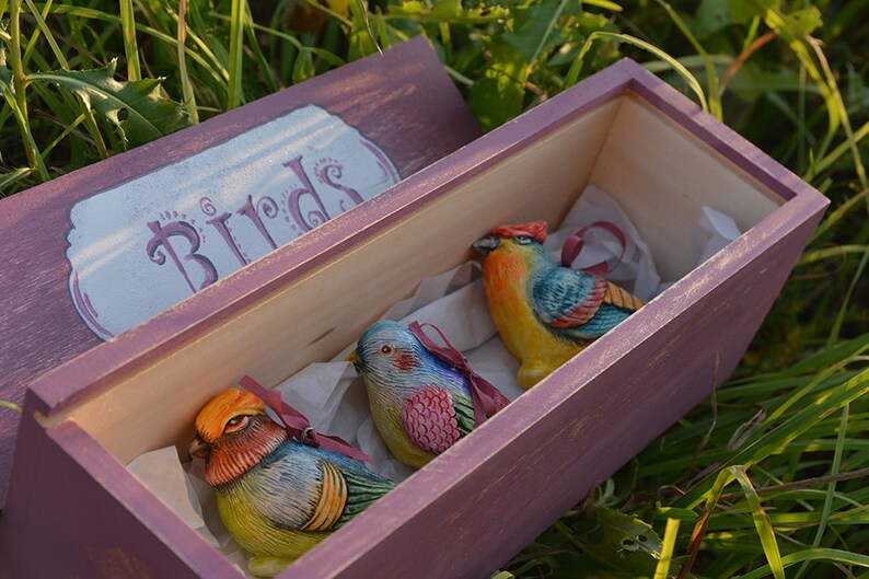 birds by Elena Balaksheva by Dollena SET \u0441hristmas decorations 3 items