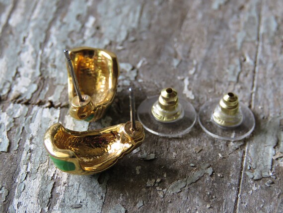Set of 2 Pierced Earrings Hollywood Gold Plated E… - image 9
