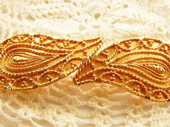 Steampunk Belt Buckle Large Hollywood Regency Gol… - image 1