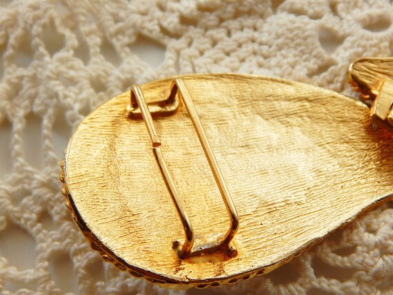 Steampunk Belt Buckle Large Hollywood Regency Gol… - image 4