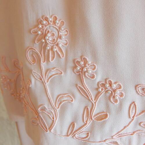 Talbots Formal Dress Suit Set Peachy Pink Mothers shops Wedding Dress Pearl Embroidered Size 14 Womens Tunic Long Skirt Set Unique Formal Pastel