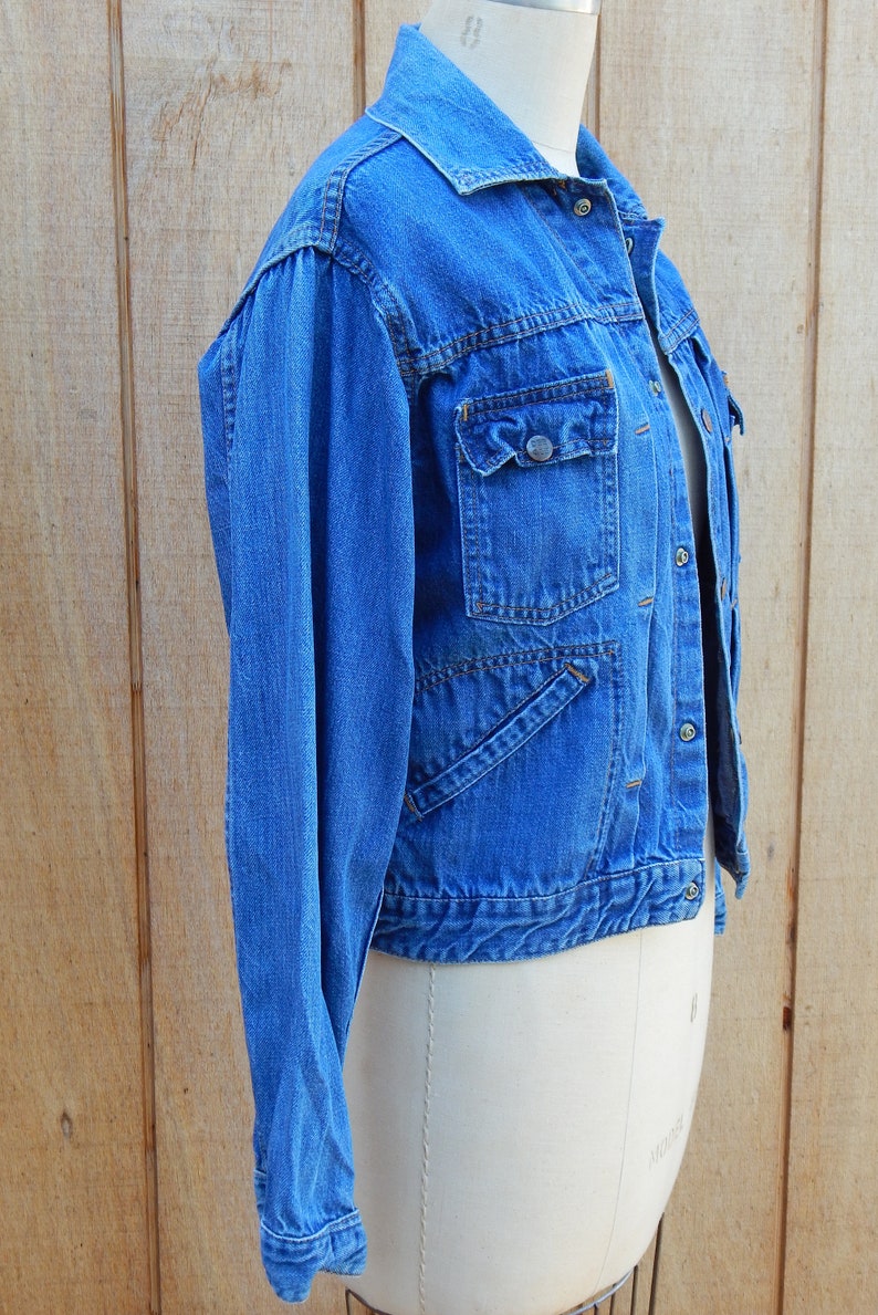 Blue Jean Jacket Cee Dee Unisex 36 Blue Denim Unisex Jacket Etsy