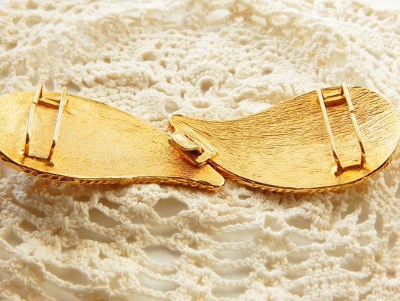 Steampunk Belt Buckle Large Hollywood Regency Gol… - image 3