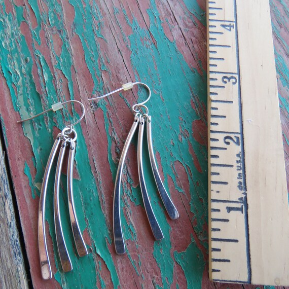 Silver Mirror Finished Plated Dangle Earrings Abs… - image 4