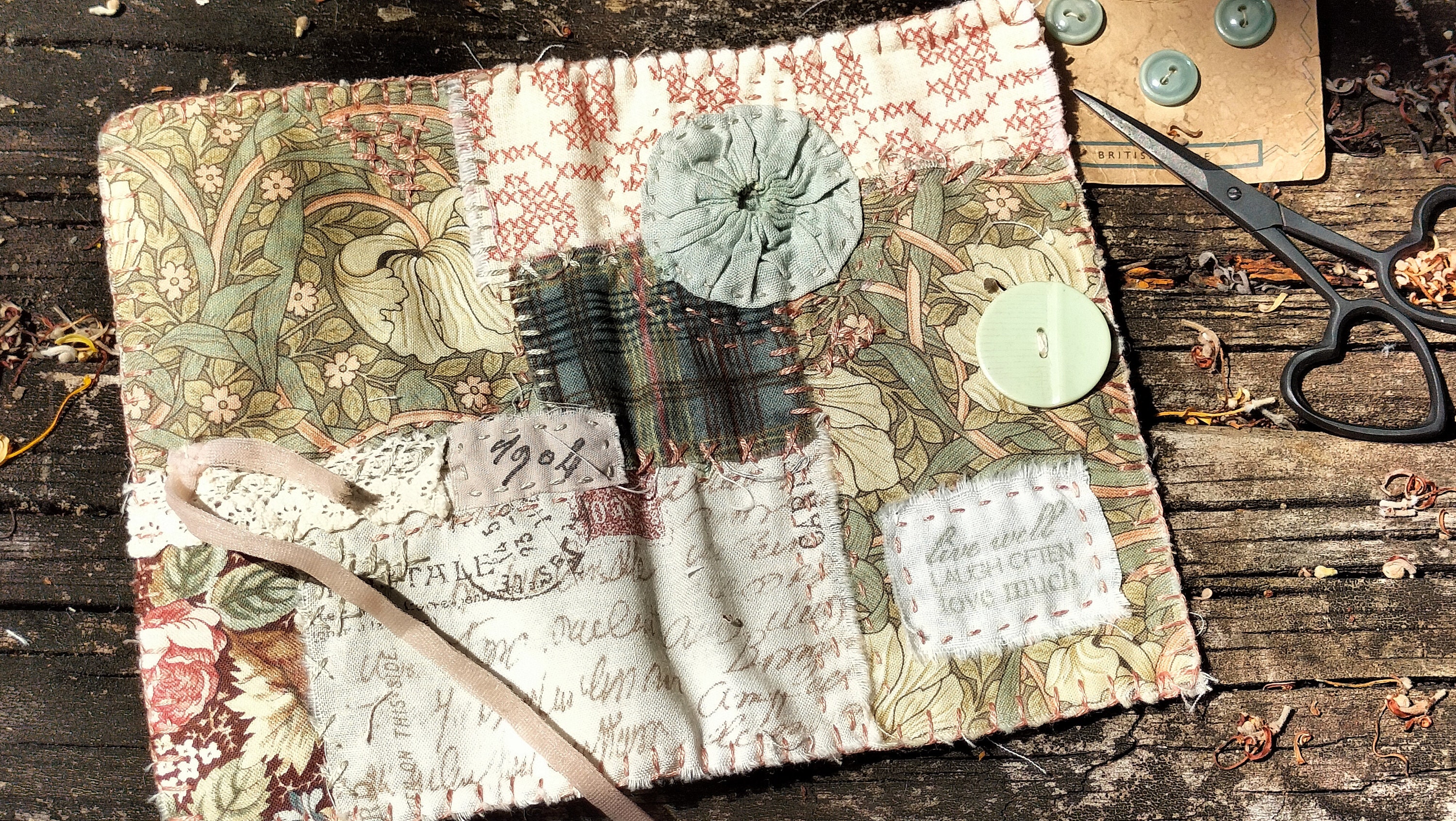 Slow Stitch Needlebook Handmade Needle Book Fabric Etsy Slow Stitch Needlebook Handmade Needle Book Fabric Etsy