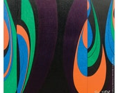 Droplets Abstract Art, Split Complementary Colors, Geometric Art, Orange Green Blue, Contemporary Fine Art, Handmade, Wall Art Print, ROOTS