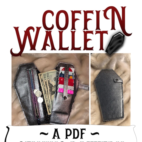 Coffin Wallet Sewing Pattern (SVG files included)