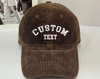 Custom hat corduroy handmade baseball cap men and women winter corduroy warm hat high quality soft top duck tongue cap gifts