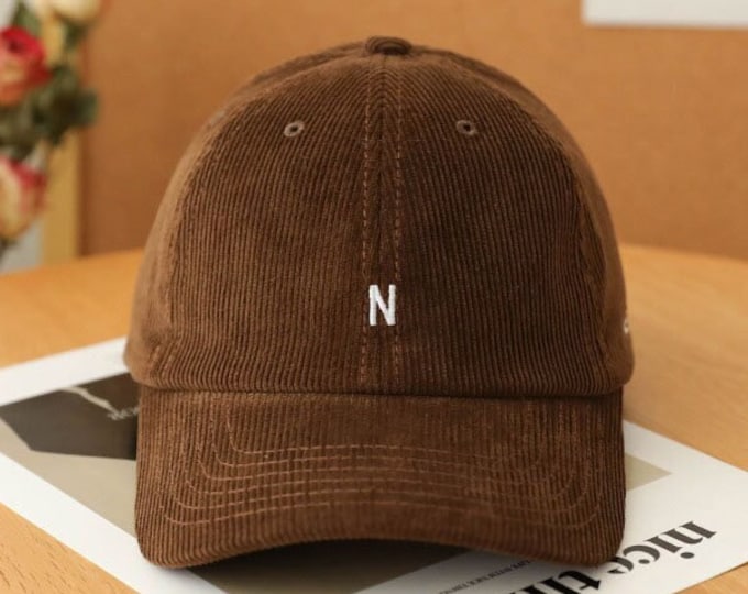 Custom Embroidered Corduroy Baseball Cap: Personalized Winter Hat