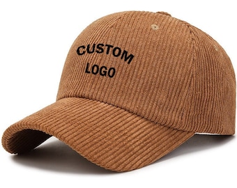 Custom hat corduroy handmade baseball cap men and women winter corduroy warm hat high quality soft top duck tongue cap gifts 24041601