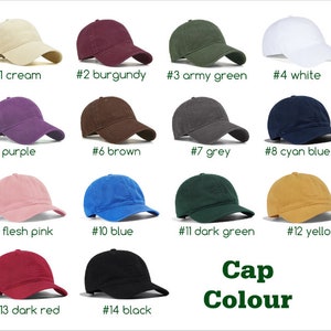 CustomPure Cotton Caps Embroidery Baseball Caps Solid Colour Caps Personalised Party Dad Mom Caps Versatile 2023 image 4