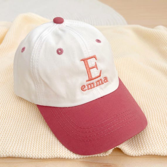 Custom Embroidered Kids Baseball Cap Toddler Girl Monogram  display picture 1