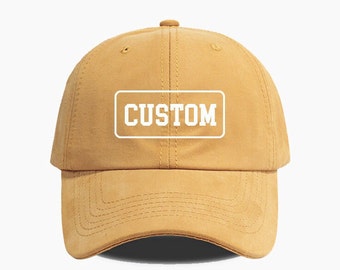 Custom Caps Pure Cotton Embroidery Logo Baseball Caps Solid Colour Caps Personalised Caps Universal Dad Customise by drawing