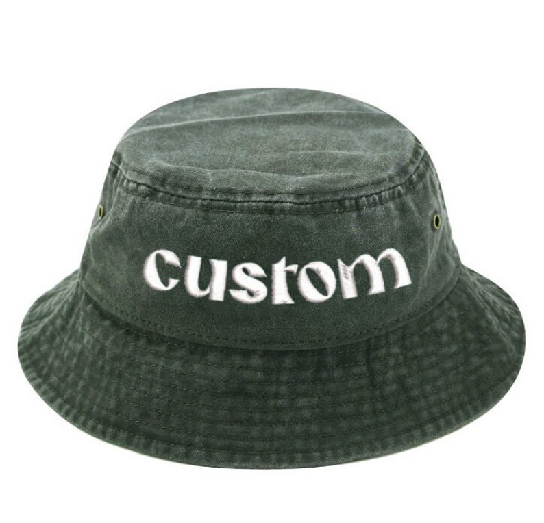 Custom Embroidered Vintage Bucket Dad Hat Baby's Birthday Personalised ...