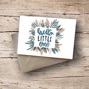 Bonjour Little One | Nouveau bébé | Carte personnalisée