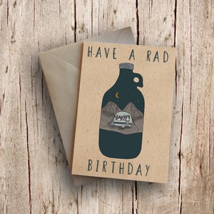 Rad Camping Anniversaire | Carte d’anniversaire | Carte personnalisée