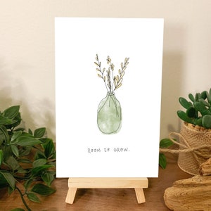 Room To Grow | Flower Illustration | Wall Decor