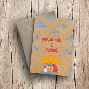 Tu es tout ce dont j’ai | La Saint-Valentin | Carte de vœux | Carte personnalisée
