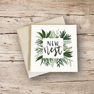Nouveau nid | Nouvelle maison | Carte personnalisée