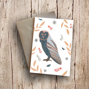 Hibou de grange | Carte personnalisée