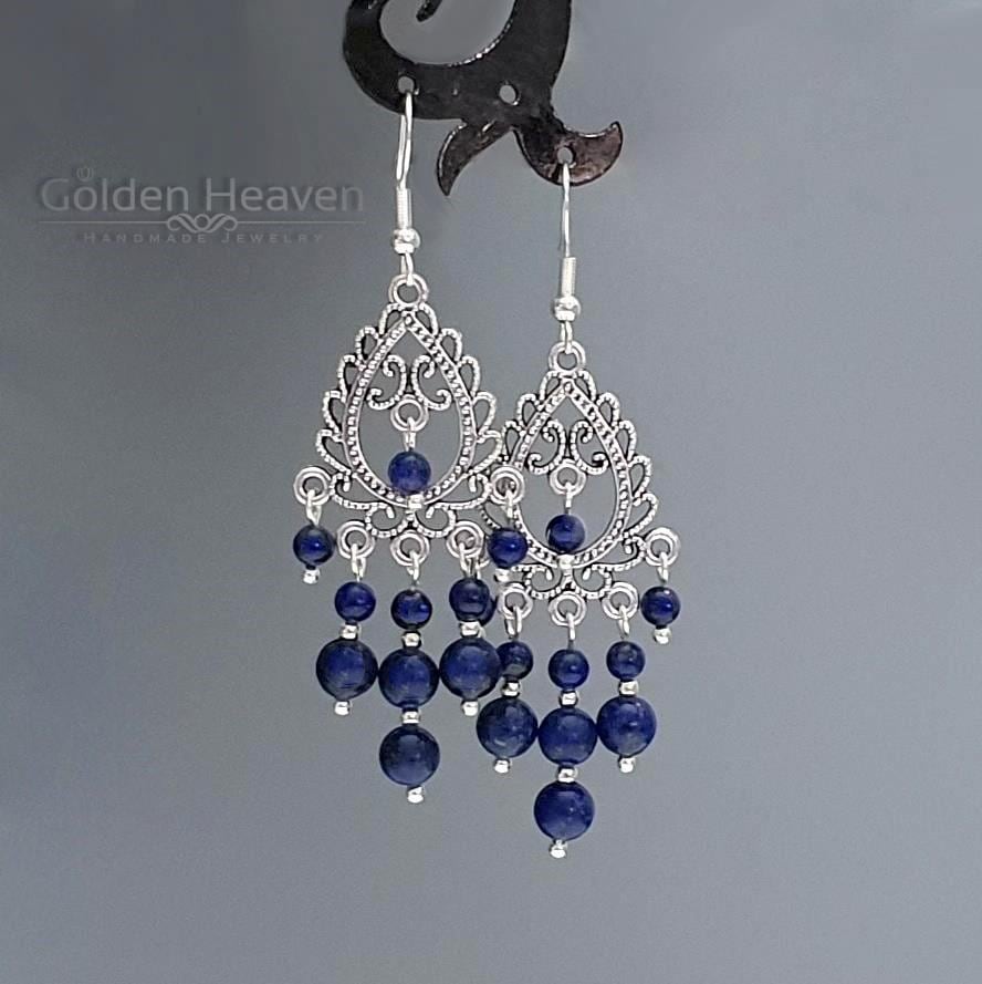 Orecchini Pendente Vintage A Grappolo Con Perle Simulate E Strass - Gioielli Eleganti Per Donna - Regalo - 3