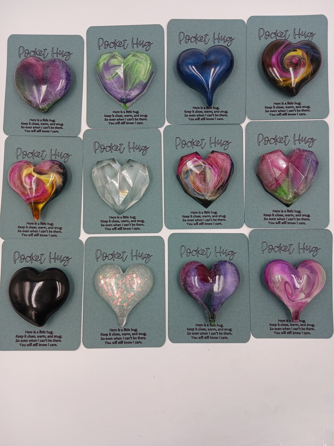 Pocket Hug Resin Heart Keepsake Token. Etsy