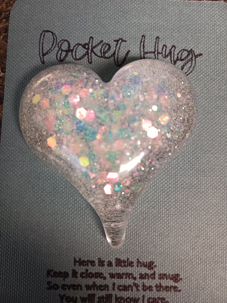 Pocket Hug Resin Heart Keepsake Token. Etsy