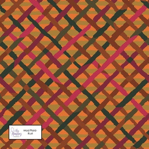 Kaffe Fassett- Brandon Mably, Mad Plaid, PWBM037.RUST- Half Yard