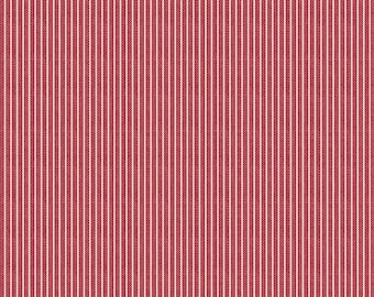 Tilda- Creating Memories- Tiny Stripe TIL160084- Red- Half Yard- June 2024