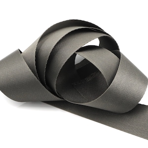 Dark Grey 1 inch (25mm) or 1.5 inch (38mm) width Nylon Webbing- Strapping  by the yard.
