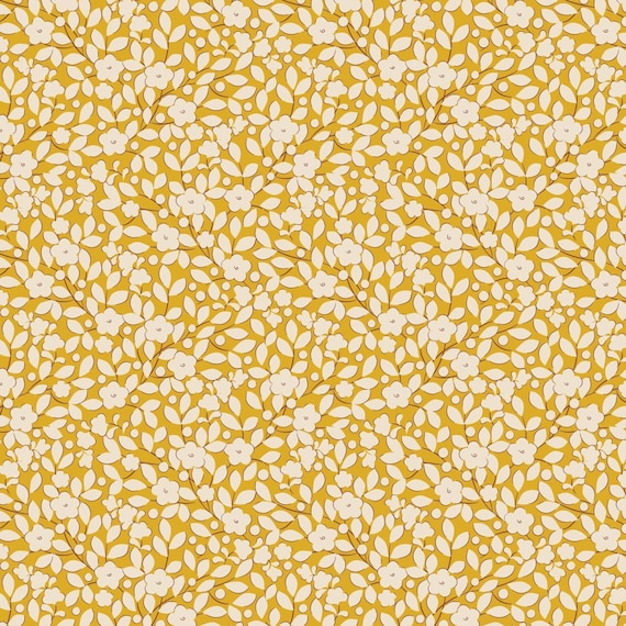 Tilda- Creating Memories- Avery TIL130120- Yellow- Half Yard- June 2024