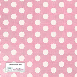 Tilda Medium Dots- TIL130003-Pink- Half Yard