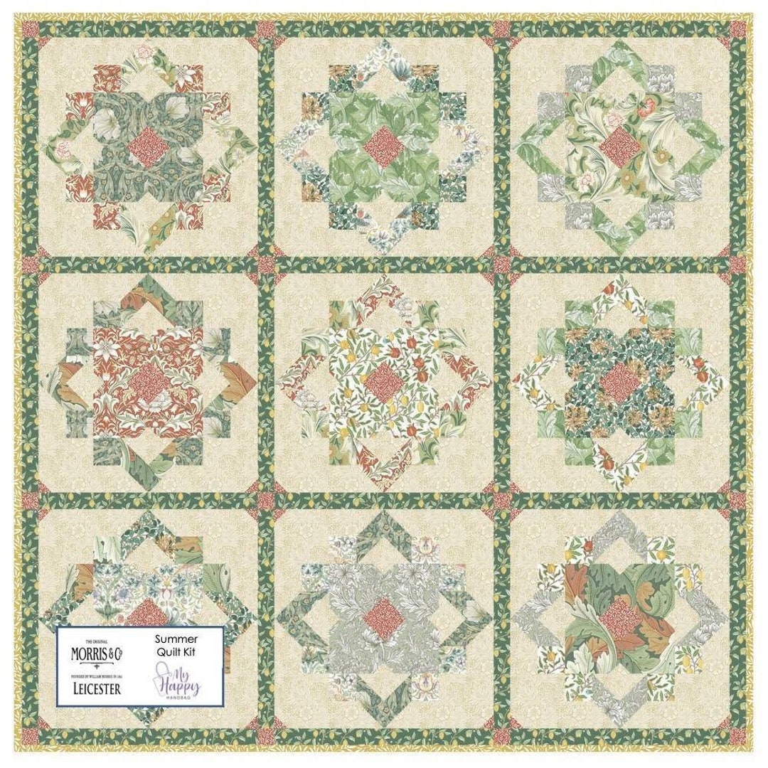 Summer Quilt Kit Featuring Leicester by Morris & Co. April Etsy
