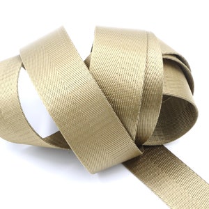Tan Herringbone- 1 inch (25mm) or 1.5 inch (38mm) width Nylon Webbing- Strapping  by the yard.