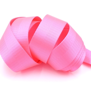Neon Pink Herringbone- 1 inch (25mm) or 1.5 inch (38mm) width Nylon Webbing- Strapping  by the yard.